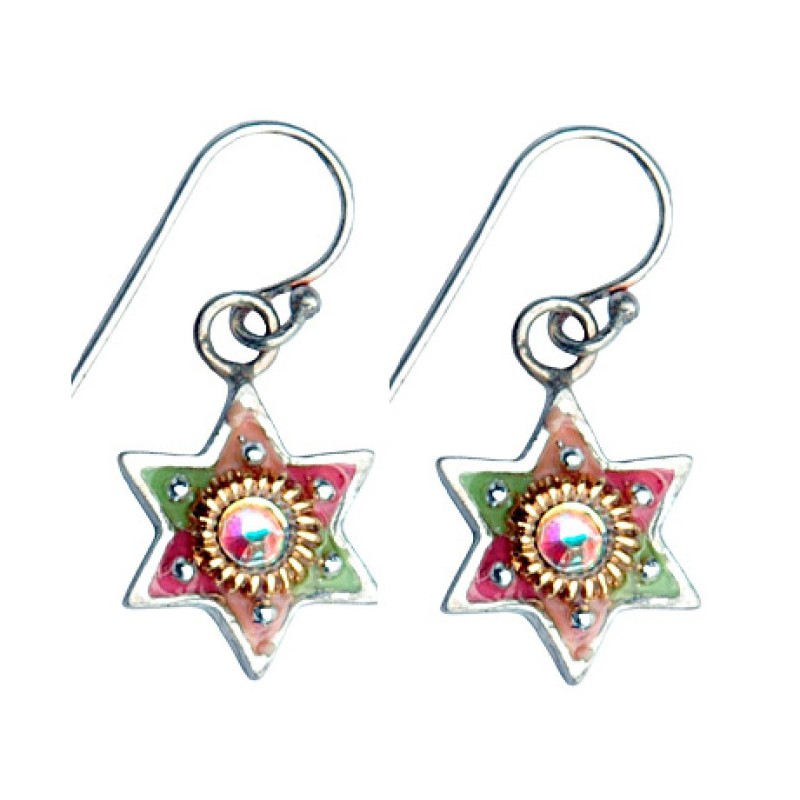 Colorful Star of David Earrings by Ester Shahaf | Earrings