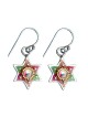 Boucles d’oreilles colorées étoile de David par Ester Shahaf | Boucles d'oreilles