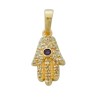 Filigree Amethyst Hamsa Pendant | Hamsa Necklace