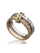 HaAri Silver and Gold Kabbalah Rings with Shema Yisr... | Jewish Rings