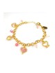 Heart Charm Bracelet in Pink by Edita | Israeli Fashion Jewelry
