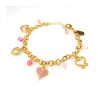 Heart Charm Bracelet in Pink by Edita | Israeli Fashion Jewelry