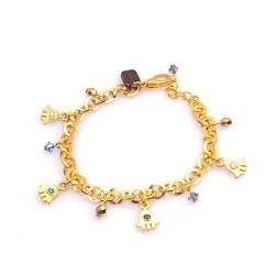4 Hamsa Charm Bracelet by Edita | Bracelet by Edita Jewelry