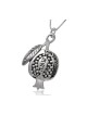 Silver Pomegranate Pendant by HaAri Jewelry | Jewish Pendant