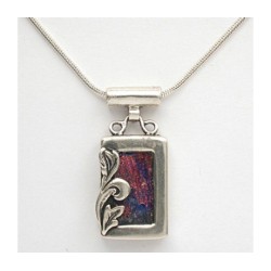 Collier en argent Michal Kirat et verre romain... | Colliers en verre romain