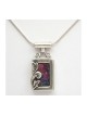 Collier en argent Michal Kirat et verre romain... | Colliers en verre romain