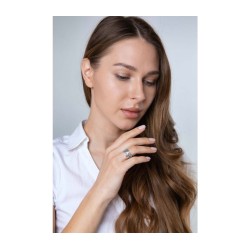 Sterling Silver Ring with Cutout Glittering Menorahs... | Jewish Rings