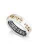 Silver Sterling Ring Gold Plated Embossed Ani Ledodi... | Jewish Rings