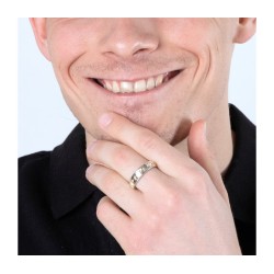 Silver Sterling Ring Gold Plated Embossed Ani Ledodi... | Jewish Rings