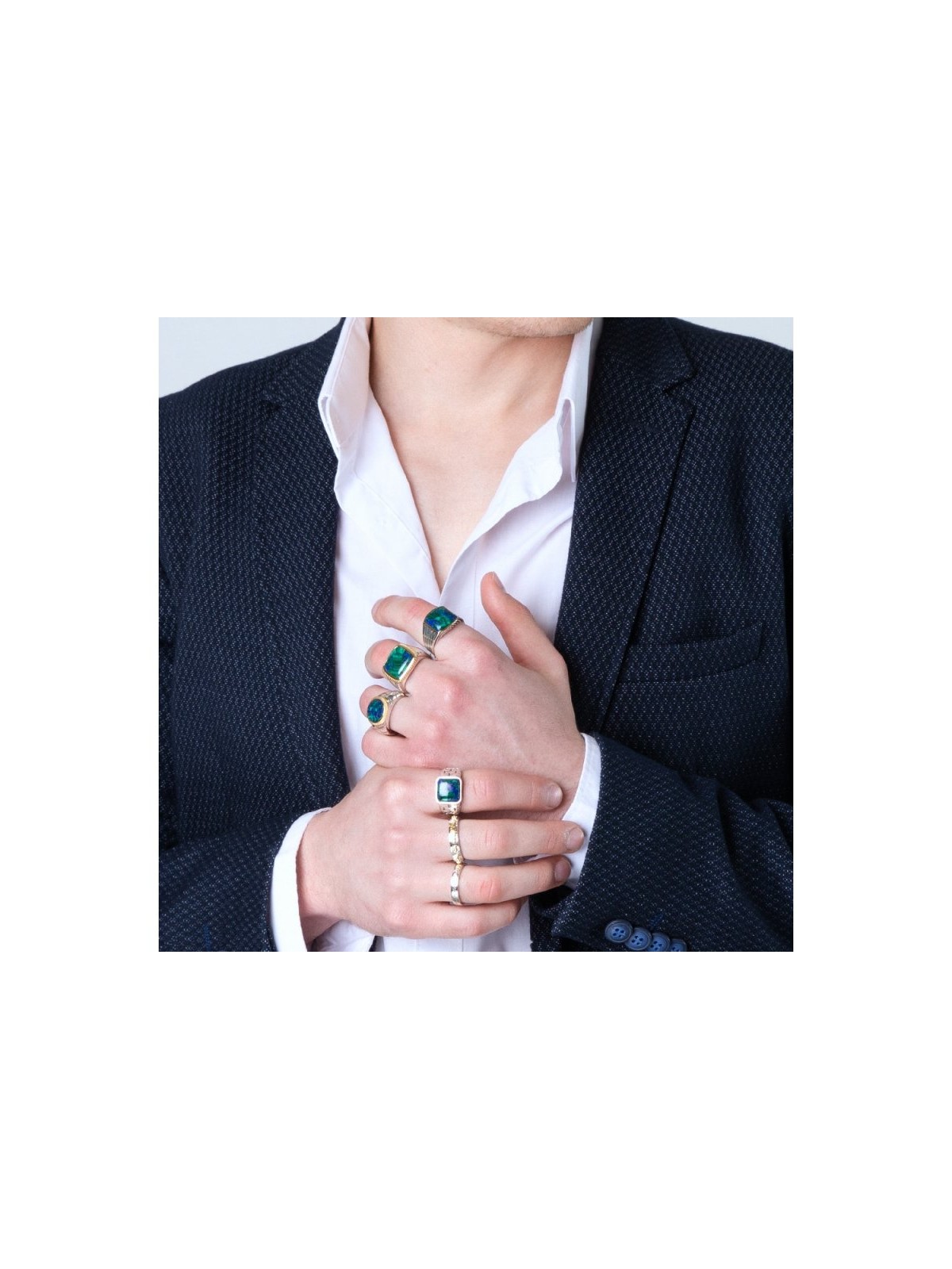 Bague en argent sterling plaqué or en relief Ani Ledodi... | Anneaux juifs