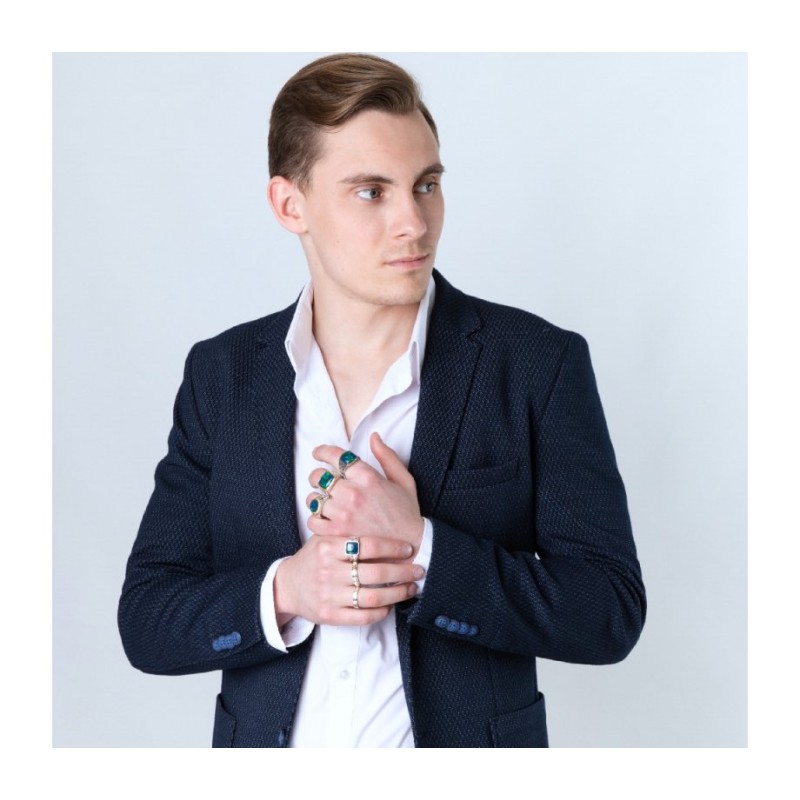 טבעת כסף סטרלינג בציפוי זהב מובלט Ani Ledodi... | טבעות יהודיות