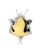 Silver Gold Dove Star of David Pendant by HaAr... | Necklaces by HaAri