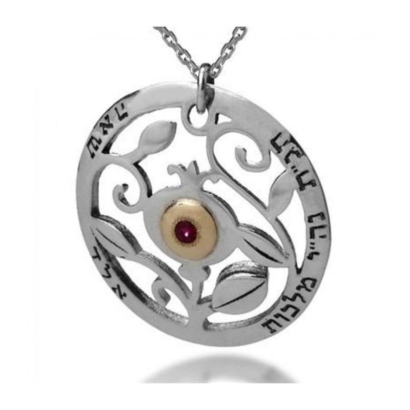 Haari Pendant Kabbalah Necklace Silver Gold wi... | Necklaces by HaAri