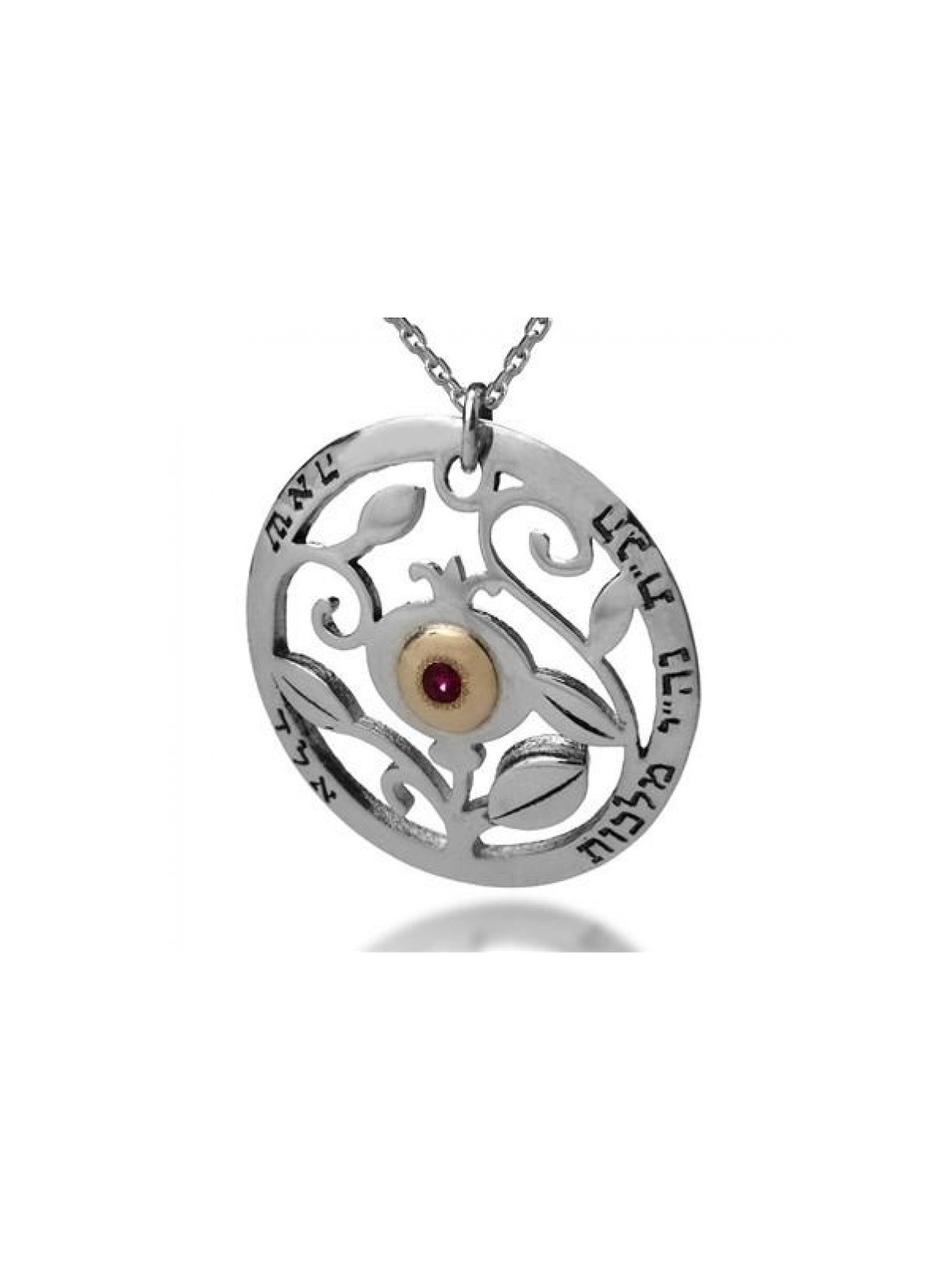 Haari Pendant Kabbalah Necklace Silver Gold wi... | Necklaces by HaAri