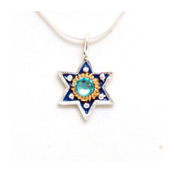 Star of David Pendant in Blue by Ester... | Necklaces by Esther Shahaf