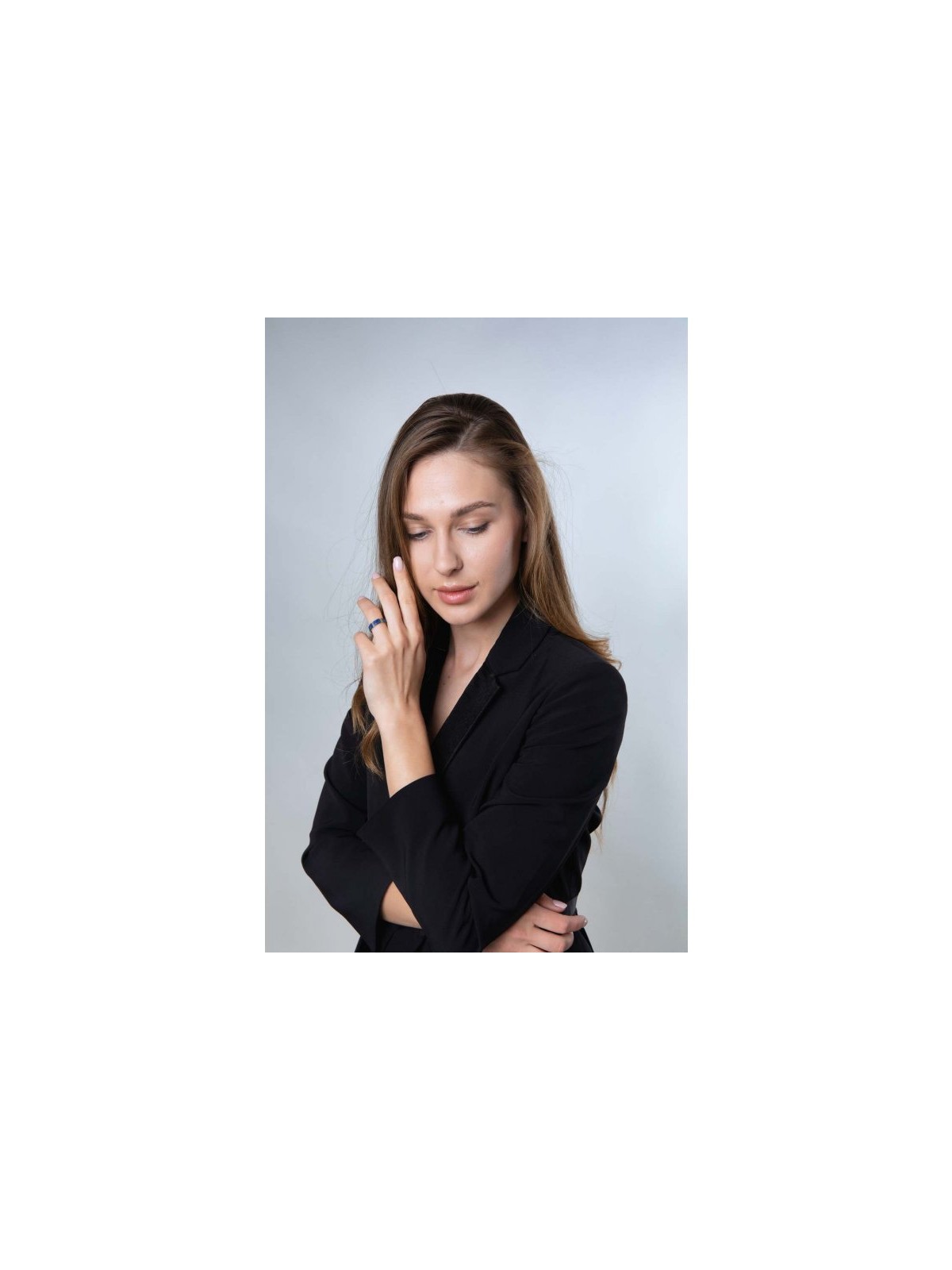 Sterling Silver Eilat Stone Ring with Two Decorative... | Jewish Rings