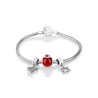 Pomegranate Star of David and Menorah Charm Bracelet | Judaica Charms
