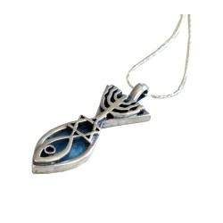 Michal Kirat Greffe de sceau en argent sterling 925... | Colliers en verre romain
