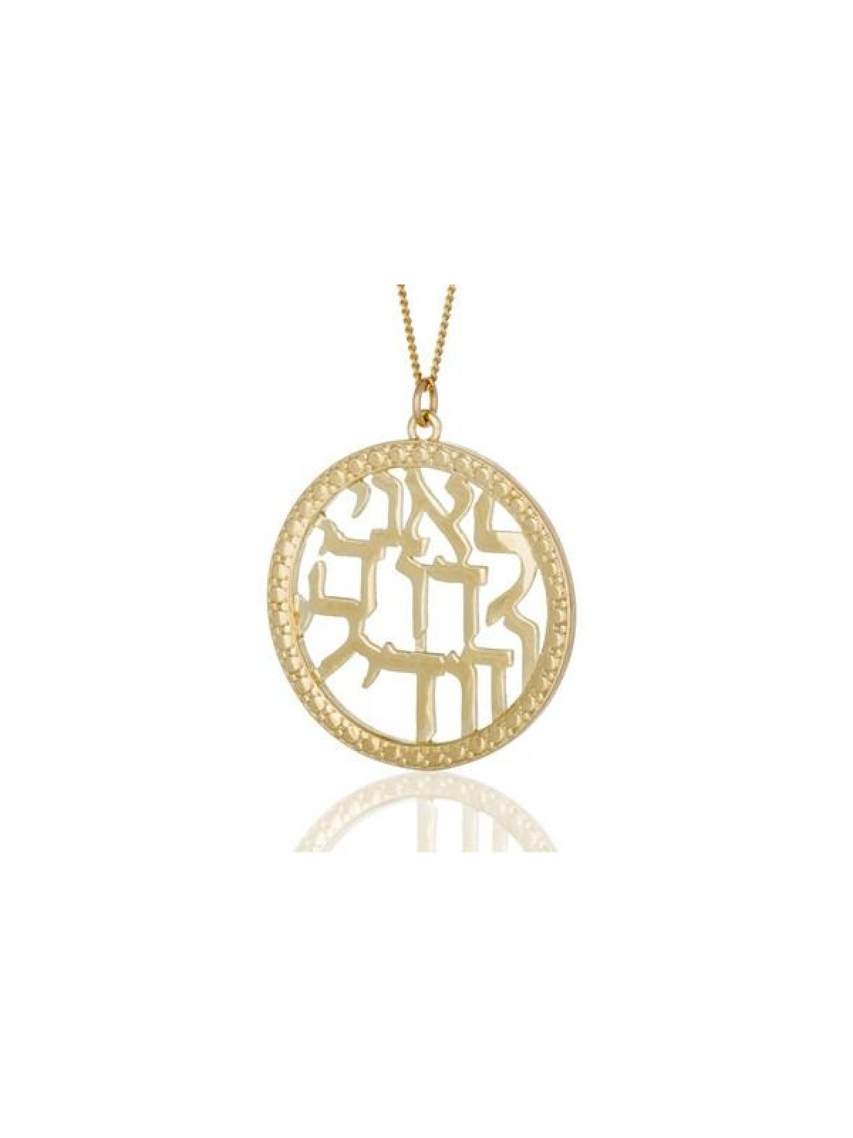 Haari Pendant Necklace Gold Plated Ani Ledodi I Am... | Jewish Pendant
