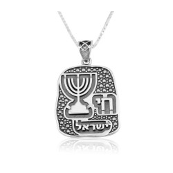 Sterling Silver Necklace %96 Pendant wi... | Chai Necklaces & Pendants
