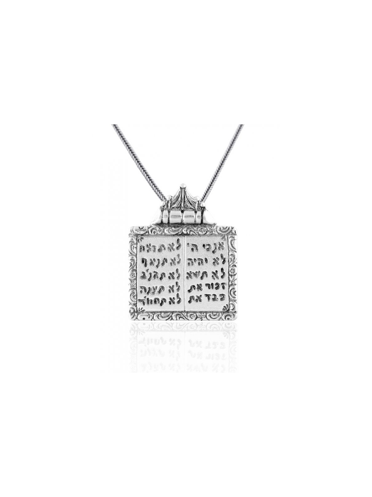 Silver Ten Commandments Pendant by Golan Studio | Jewish Pendant