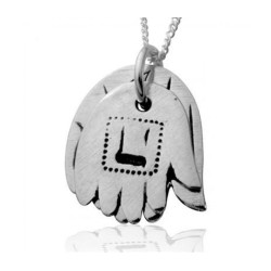 Sterling Silver Two Hamsa Kabbalah Pendant by ... | Necklaces by HaAri