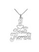 Silver English Name Necklace I Love You | Personalized Jewelry