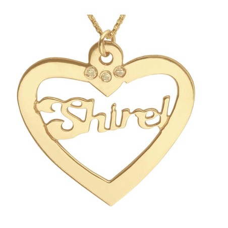 Gold Filled Heart English Name Necklace | Personalized Jewelry