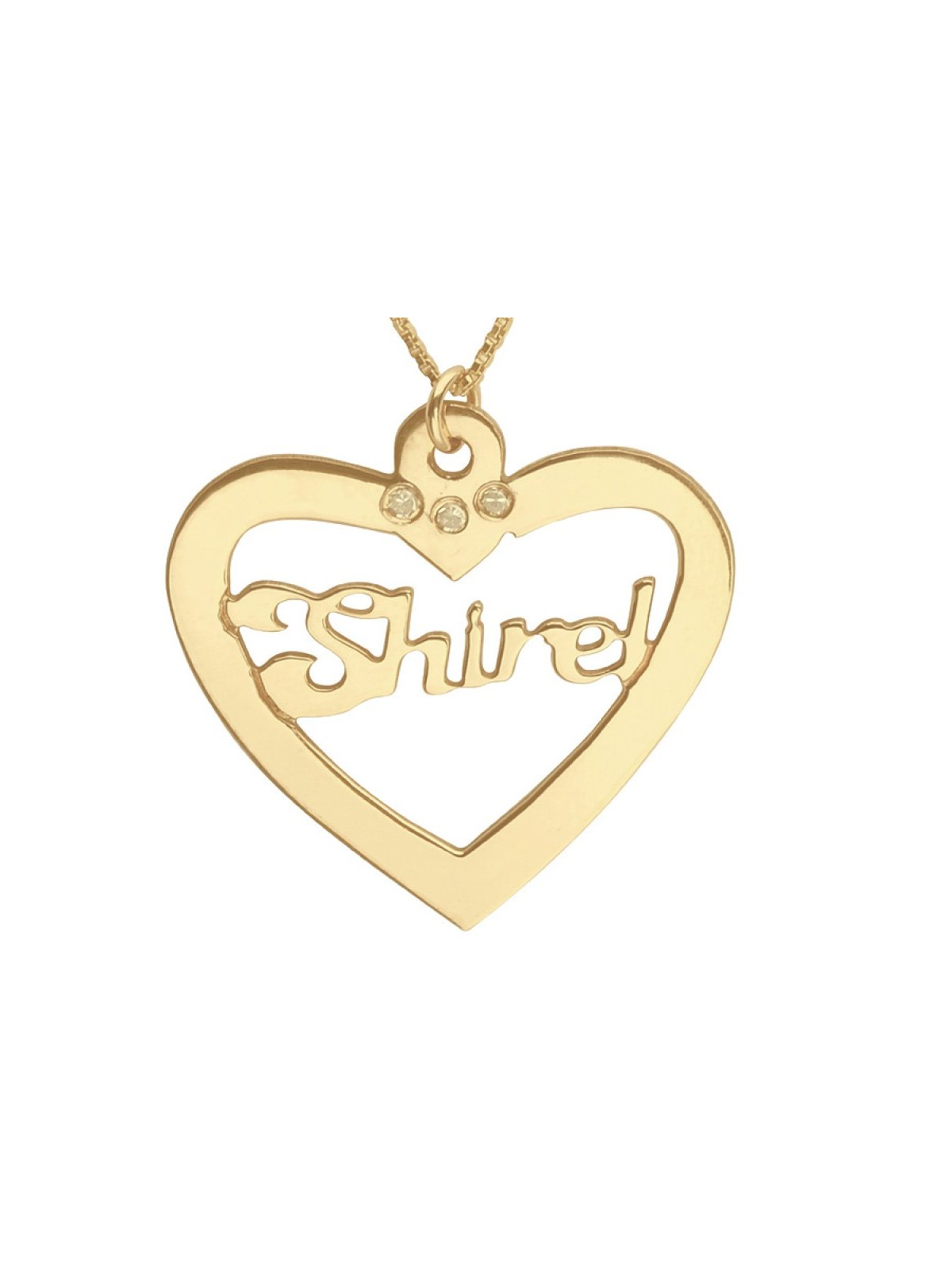 Gold Filled Heart English Name Necklace | Personalized Jewelry