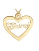 Gold Filled Heart English Name Necklace | Personalized Jewelry
