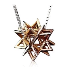 9k Gold Secret Of Merkabah Pendant HaAri Kabba... | Necklaces by HaAri