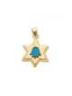 Gold Filled Star of David Turquoise Hamsa... | Jewish Gift from Israel