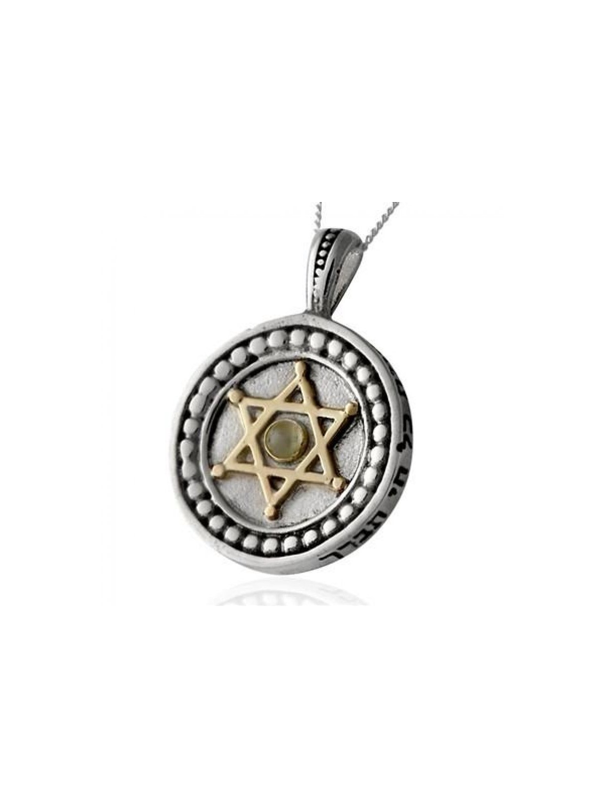 Star of David Kabbalah Pendant With Chrysobery... | Necklaces by HaAri
