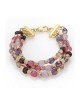 Bead Bracelet in Shades of Pink and Purpl... | Israeli Fashion Jewelry