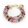 Bead Bracelet in Shades of Pink and Purpl... | Israeli Fashion Jewelry