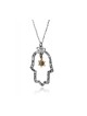 Sterling silver Hamsa Kabbalah pendant by Haari | Hamsa Necklace