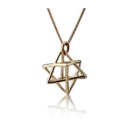 Pendentif Kabbale Merkava en or 9 carats par HaAri | Colliers par HaAri