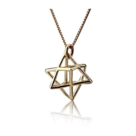 Pendentif Kabbale Merkava en or 9 carats par HaAri | Colliers par HaAri