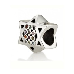 Sterling Silver Star of David Breastplate Charm | Judaica Charms