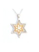 Silver Gold Star of David Necklace by ... | Necklaces by Esther Shahaf