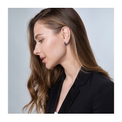 Sterling Silver Earrings Strips of Eilat Stone and Beading | Earrings