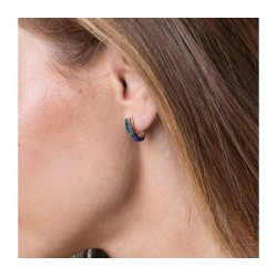 Sterling Silver Earrings Strips of Eilat Stone and Beading | Earrings