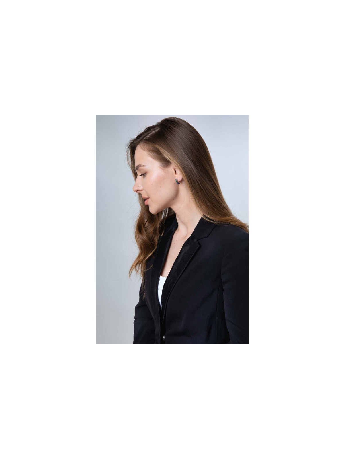 Sterling Silver Earrings Strips of Eilat Stone and Beading | Earrings