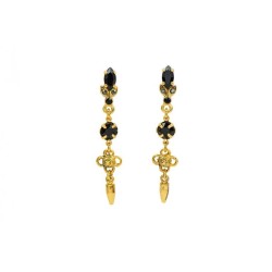 Amaro Handcrafted Earrings with Semi precious Gems %96 F... | Earrings