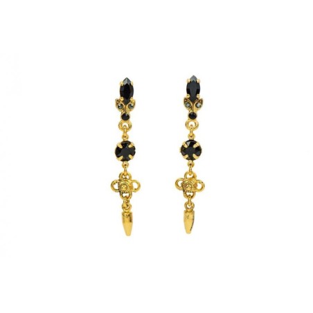 Amaro Handcrafted Earrings with Semi precious Gems %96 F... | Earrings