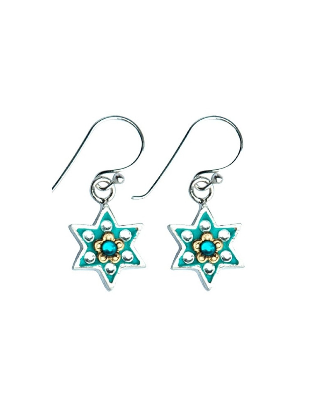 Flowers Star of David Jewish earrings | Earrings