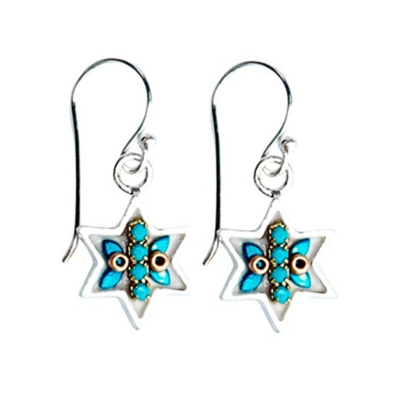 Boucles d'oreilles juives étoile de David par Ester Shahaf | Boucles d'oreilles
