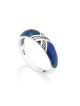Bague en argent sterling avec pierre d'Eilat et deux entrecroisés... | Anneaux juifs