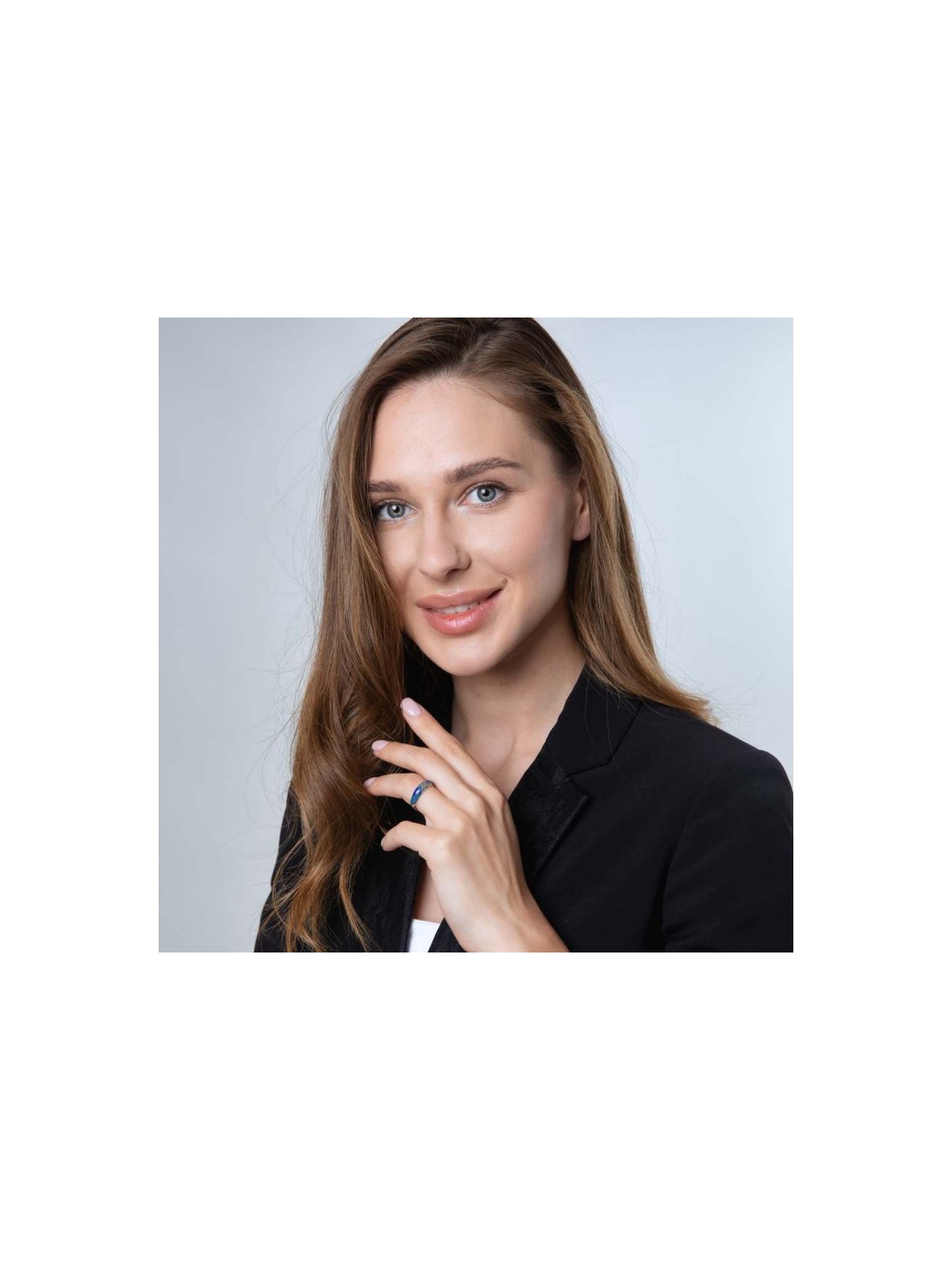 Bague en argent sterling avec pierre d'Eilat et deux entrecroisés... | Anneaux juifs