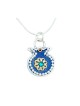 Blue Pomegranate Pendant by Ester Shahaf | Jewish Pendant